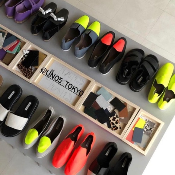 U-Dot “U.No.5” by Takumi Inomata Neon Leather Slip-ons - Picture 9 of 9